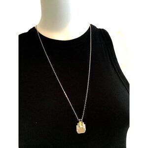 BEAUTIFUL FASHIONABLE WOMEN SILVER TONE NECKLACE